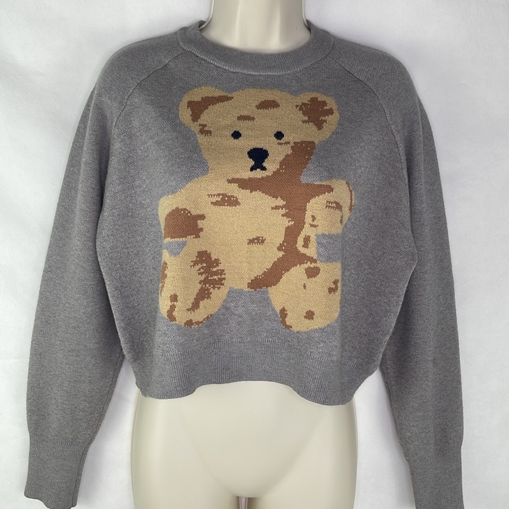 Hippie Rose Teddy Bear Grey Jumper - Picture 2 of 8